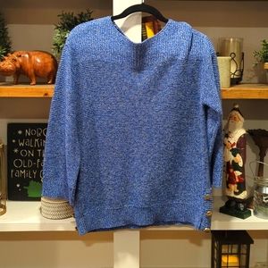 NWT Charter Club Women's Blue Cowl Neck Sweater Size M